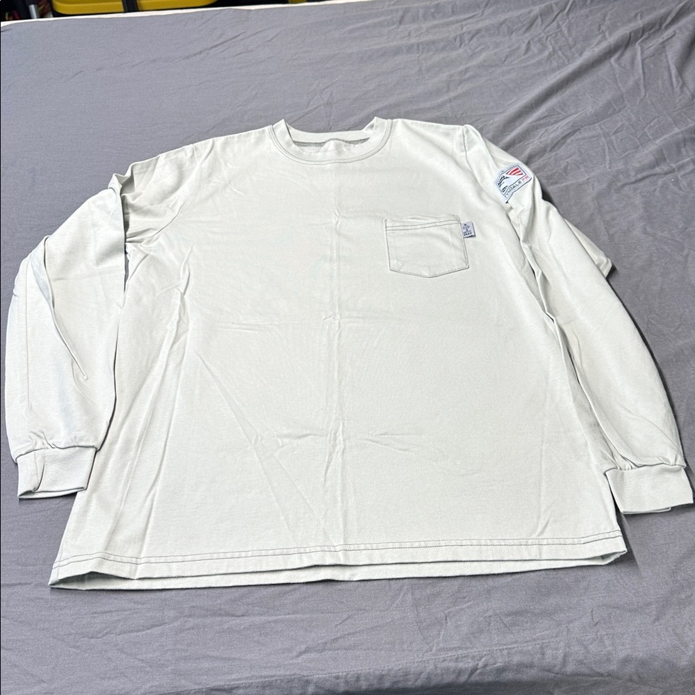 Men's Tyndale FR Large Light Gray Long Sleeve